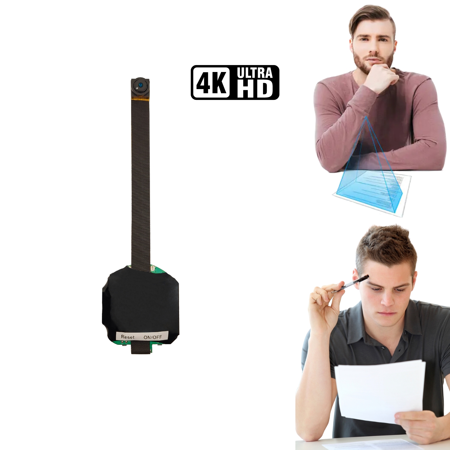 Cámara Espía Wifi Oculta Para Exámenes 4K