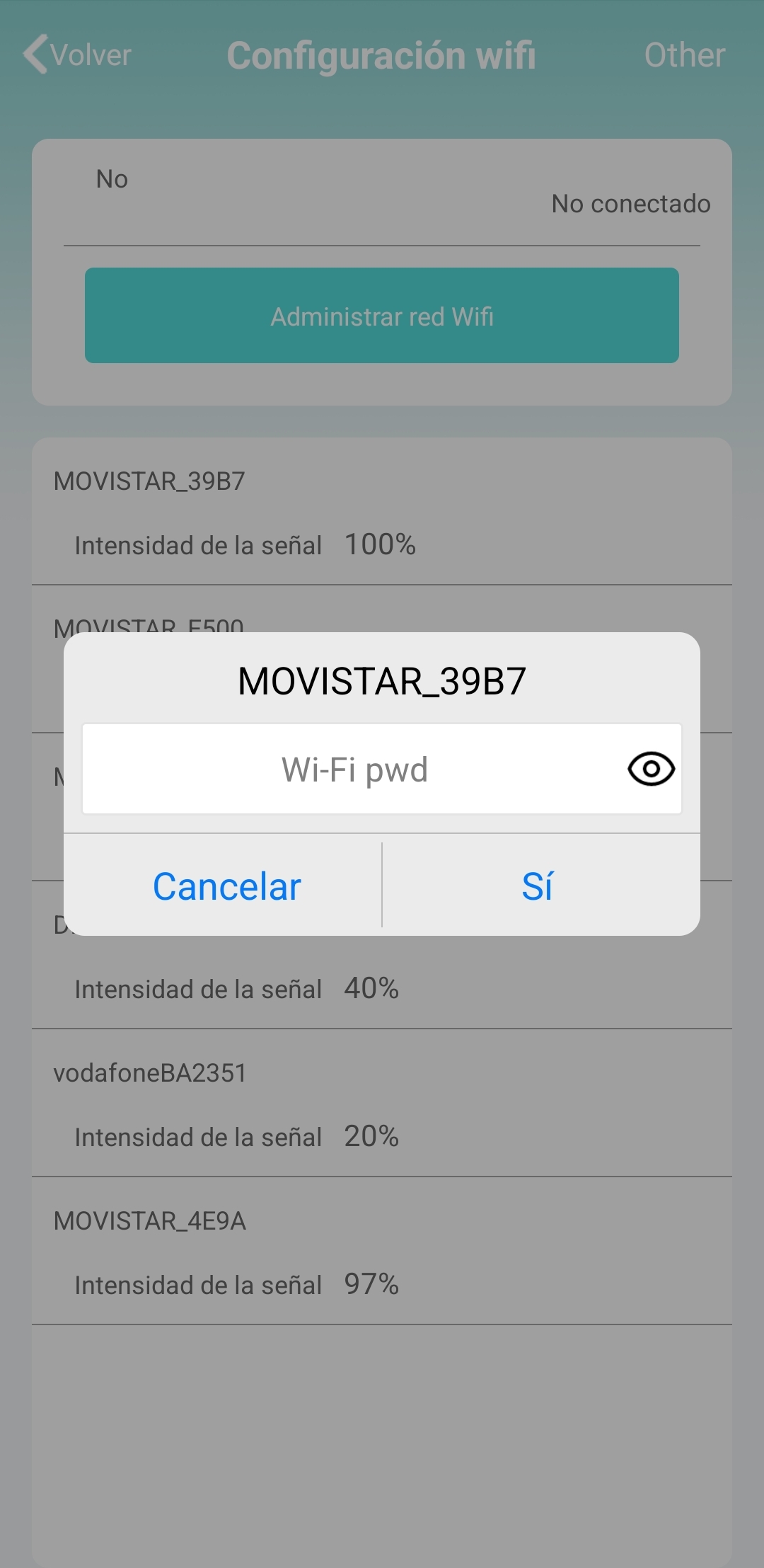 Contraseña WIFI HDWifiCamPro